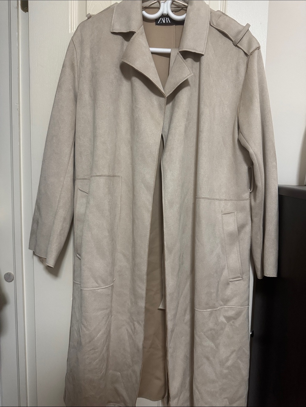 ZARA Light Beige Trench Coat for Men